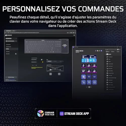 Corsair Galleon 100 SD AZERTY RGB MLX Pulse Filaire - vue 9