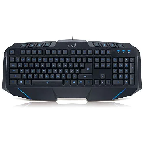 Genius KB-G265 Clavier Gaming Membrane Rétroéclairé Bleu