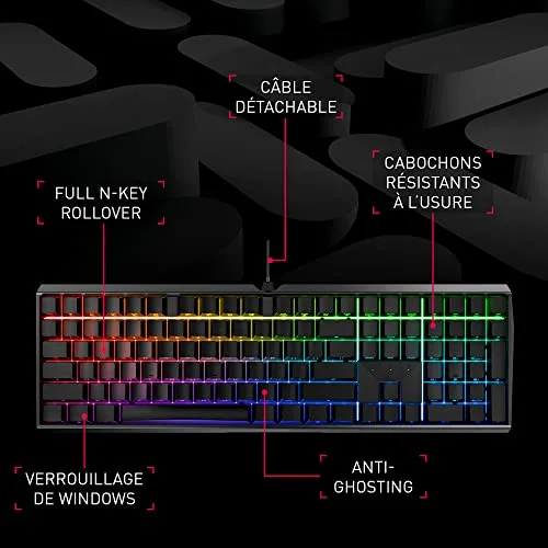 Cherry MX Board 3.0S RGB Blanc MX Red - vue 2