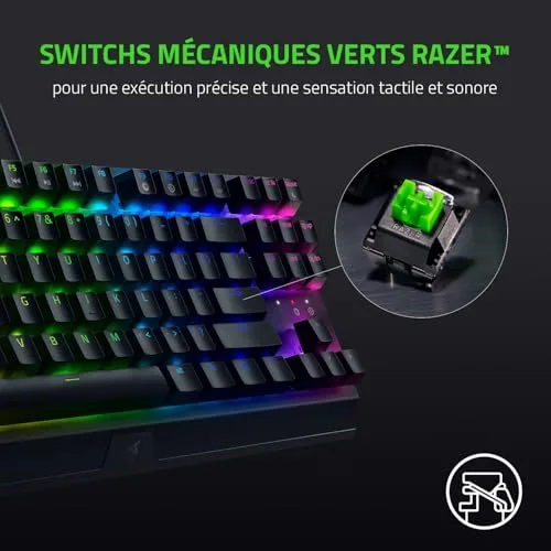 Razer BlackWidow V3 TKL Green Mechanical - vue 3