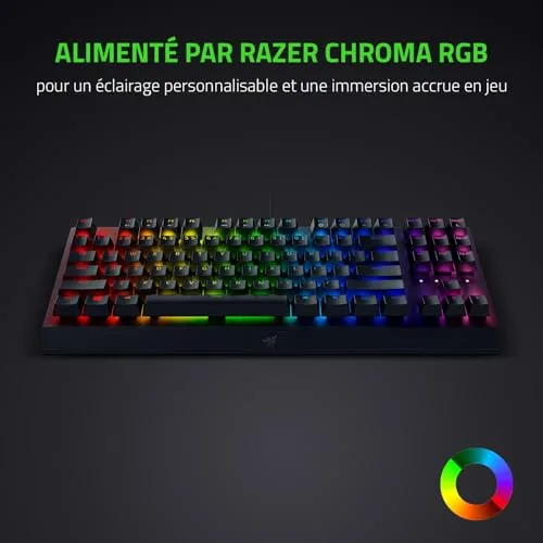 Razer BlackWidow V3 TKL Green Mechanical - vue 4