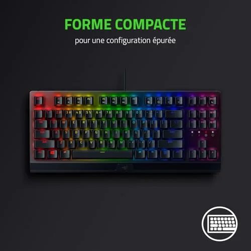 Razer BlackWidow V3 TKL Green Mechanical - vue 5