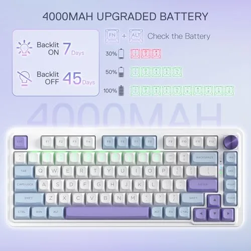 Redragon K673 MAX 75% RGB sans fil - vue 7