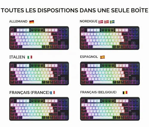HATOR Rockfall 3 TKL Wireless RGB Hot-Swap - vue 2