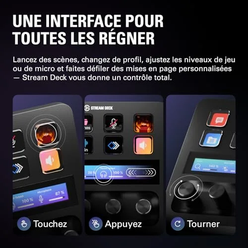 Elgato Stream Deck + Console de mixage 8 touches LCD 4 molettes - vue 4