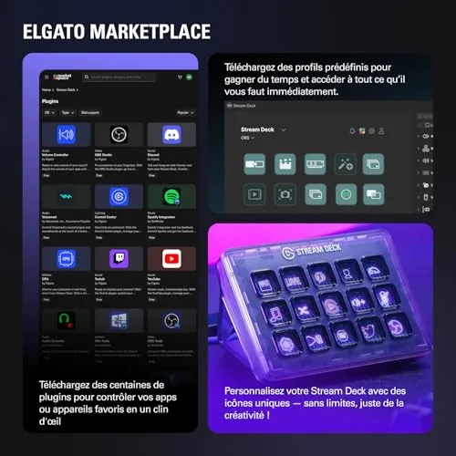 Elgato Stream Deck + Console de mixage 8 touches LCD 4 molettes - vue 8