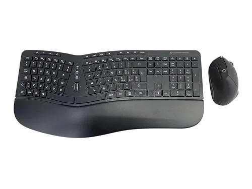 Conceptronic Orazio02 Ergo Clavier Ergonomique Sans Fil Courbé