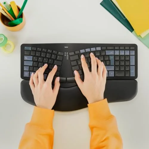 Hama WK-900 Ergo Clavier Ergonomique Sans Fil 3 Canaux - vue 2