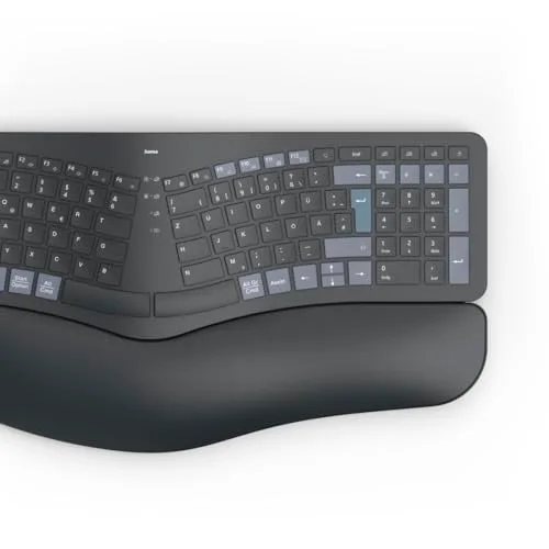 Hama WK-900 Ergo Clavier Ergonomique Sans Fil 3 Canaux - vue 3