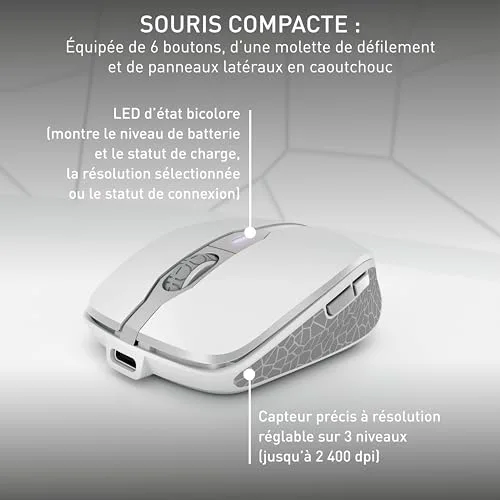 Cherry DW 9100 SLIM Ensemble clavier et souris sans fil Argent - vue 5