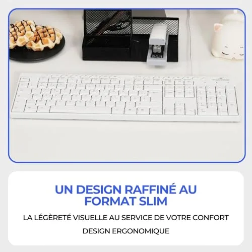 Bluestork Media Office KB-MEDIA-OFF/FR Clavier filaire AZERTY 15 touches multimédias - vue 3