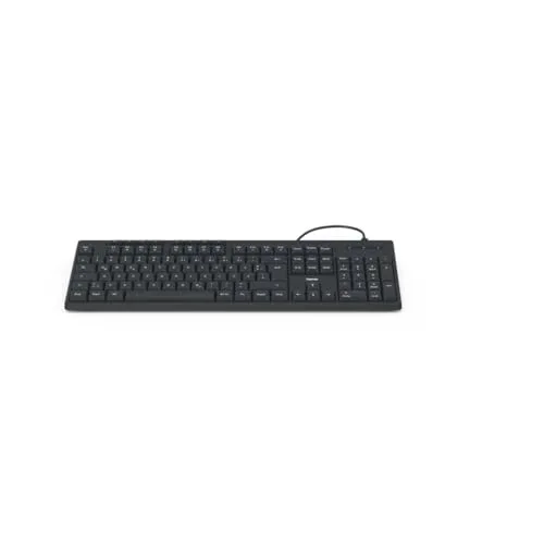 Clavier filaire ergonomique - Hama - Touches silencieuses - Disposition QWERTZ - Câble amovible - Multimédia - vue 3