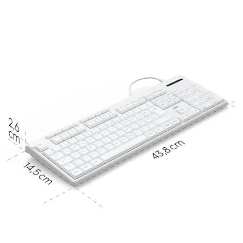 Hama CK-200 Clavier filaire QWERTZ Blanc - vue 6