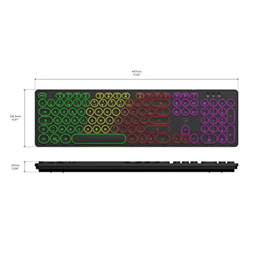 Mobility Lab ML306858 Clavier Filaire RGB AZERTY Touches Rondes - vue 3