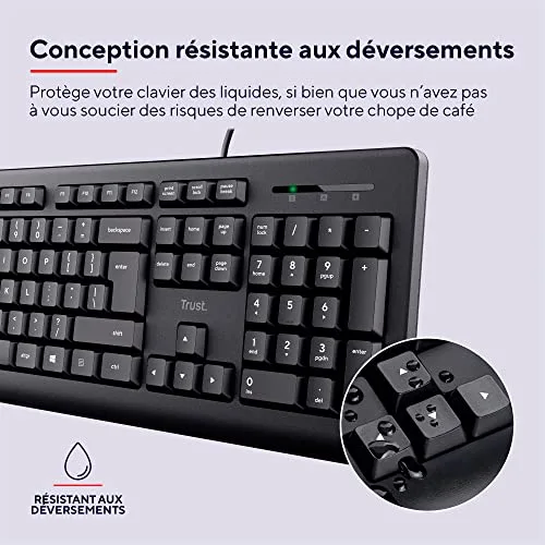 Trust Taro Clavier filaire AZERTY silencieux - vue 4