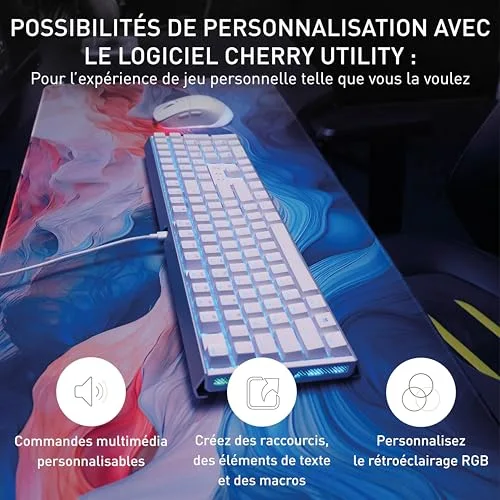 Cherry XTRFY MX 3.1 Blanc Full-size RGB MX2A Red - vue 5