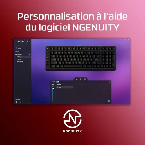 HyperX Eve 1800 Membrane AZERTY RGB 10 zones - vue 6