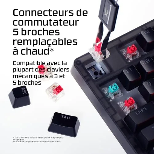 HyperX Origins 2 1800 Clavier Mécanique RGB AZERTY - vue 8