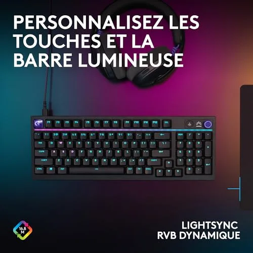 Logitech G316 X 98 Clavier Mécanique 98% Hot-Swap RGB LIGHTSYNC - vue 8