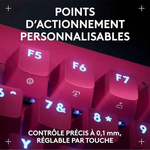 Logitech G Pro X TKL Rapid Rose AZERTY - vue 4