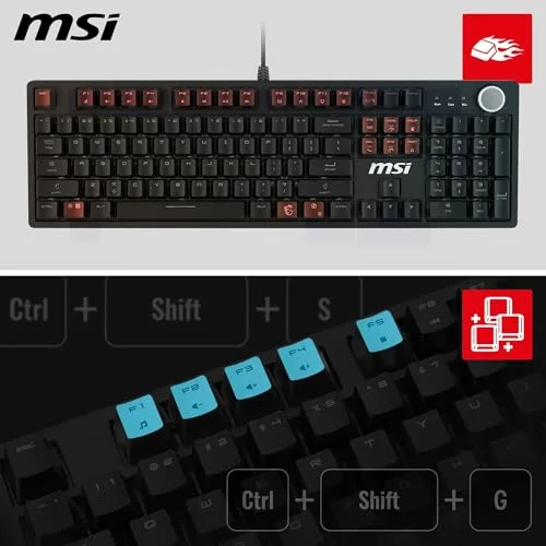 MSI FORGE GK320 Clavier Mécanique Red RGB AZERTY - vue 3