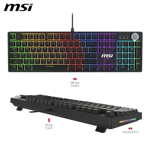 MSI FORGE GK320 Clavier Mécanique Red RGB AZERTY - vue 7
