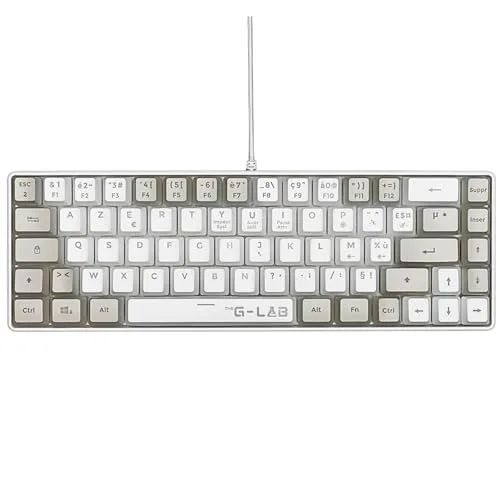 THE G-LAB Keyz Hydrogen Blanc/Gris 60% AZERTY Membrane RGB