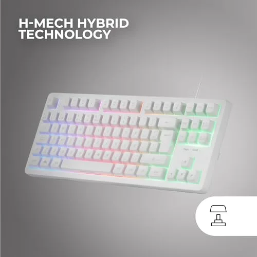 Mars Gaming MK023 TKL RGB Blanc AZERTY - vue 3