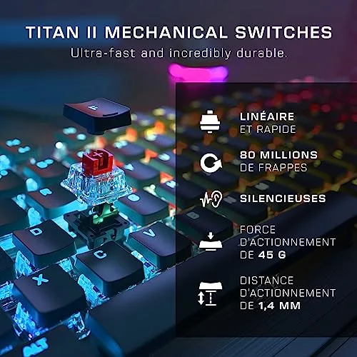 ROCCAT Vulcan II Linéaire Noir AZERTY - vue 2