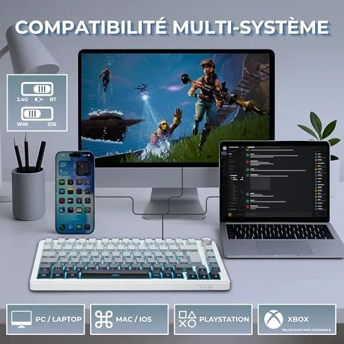 The G-Lab Keyz Elite 300 TKL 75% Sans fil triple mode RGB - vue 8