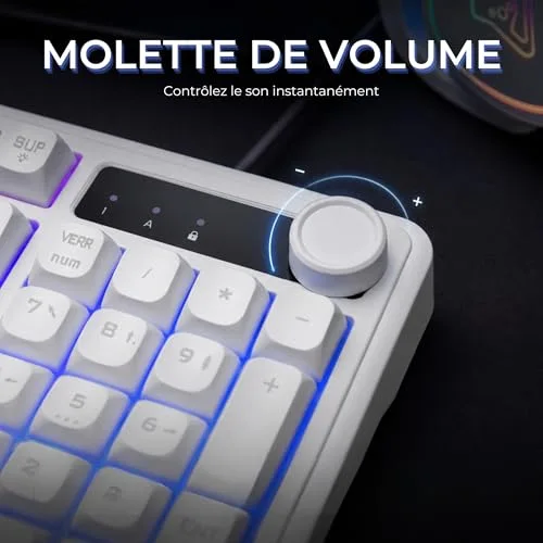 THE G-LAB Keyz Caesium Membrane RGB AZERTY Silencieux - vue 3