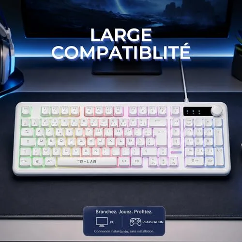 THE G-LAB Keyz Caesium Membrane RGB AZERTY Silencieux - vue 5