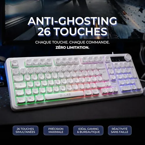 THE G-LAB Keyz Caesium Membrane RGB AZERTY Silencieux - vue 7