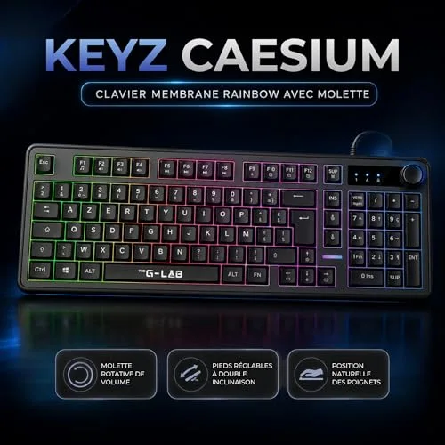 THE G-LAB Keyz Caesium EX Membrane Silencieuse RGB - vue 2
