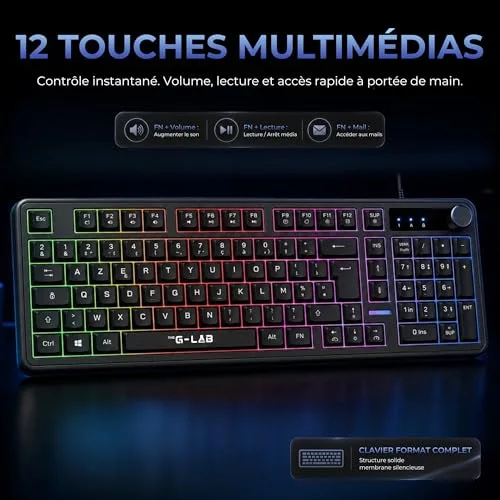 THE G-LAB Keyz Caesium EX Membrane Silencieuse RGB - vue 5