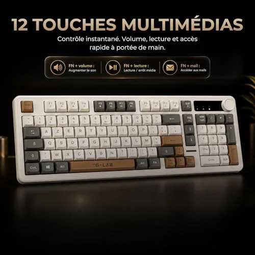 THE G-LAB KEYZ CAESIUM Membrane Silencieux RGB AZERTY - vue 4