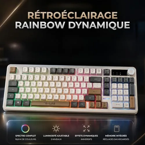 THE G-LAB KEYZ CAESIUM Membrane Silencieux RGB AZERTY - vue 5