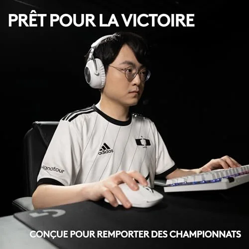 Logitech G Pro X TKL Lightspeed Blanc AZERTY GX Brown - vue 7