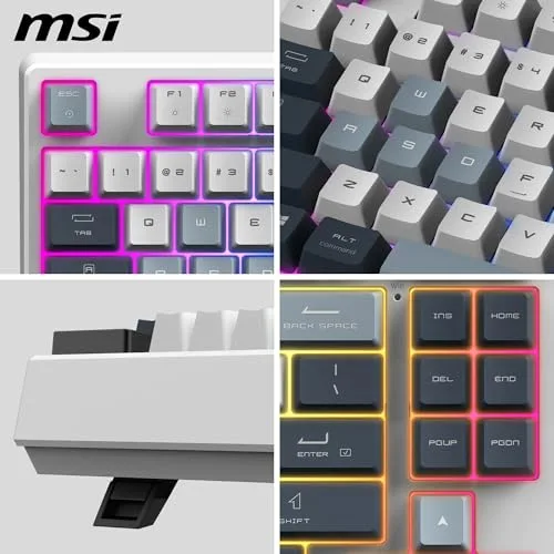 MSI FORGE GK600 TKL Wireless Blanc RGB - vue 6