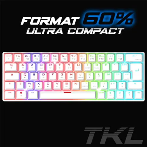 Spirit of Gamer XPERT K200 Mécanique Sans Fil 60% RGB AZERTY - vue 3