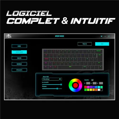 Spirit of Gamer XPERT K200 Mécanique Sans Fil 60% RGB AZERTY - vue 8