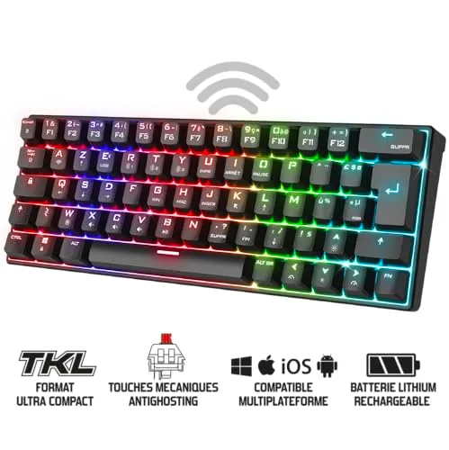 Spirit Of Gamer XPERT K200 Mécanique Sans Fil 60% RGB - vue 2