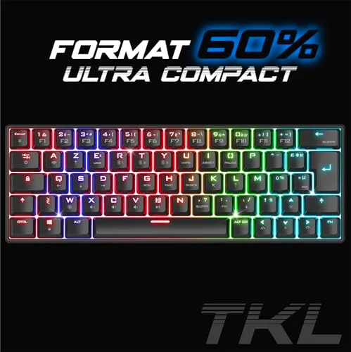 Spirit Of Gamer XPERT K200 Mécanique Sans Fil 60% RGB - vue 3