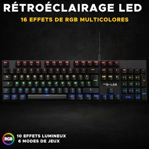 The G-Lab Keyz Carbon E Mécanique Switch Bleu AZERTY - vue 3