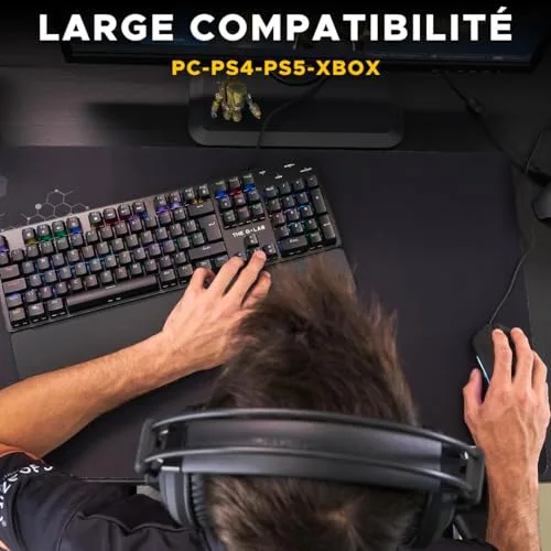 The G-Lab Keyz Carbon E Mécanique Switch Bleu AZERTY - vue 7