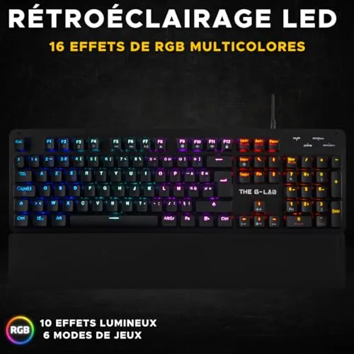 The G-Lab Keyz Carbon E Mécanique Switch Bleu AZERTY - vue 3