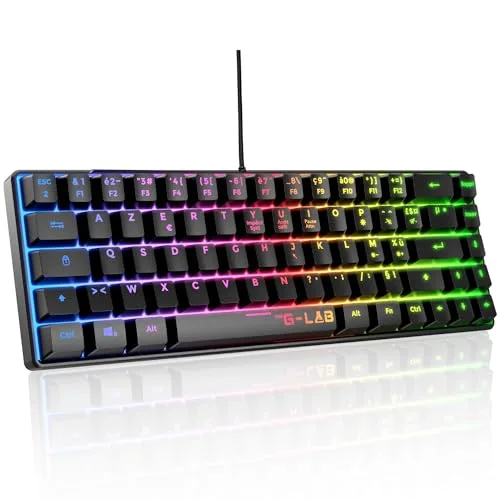 The G-Lab Keyz Hydrogen 60% Semi-mécanique Filaire AZERTY Noir