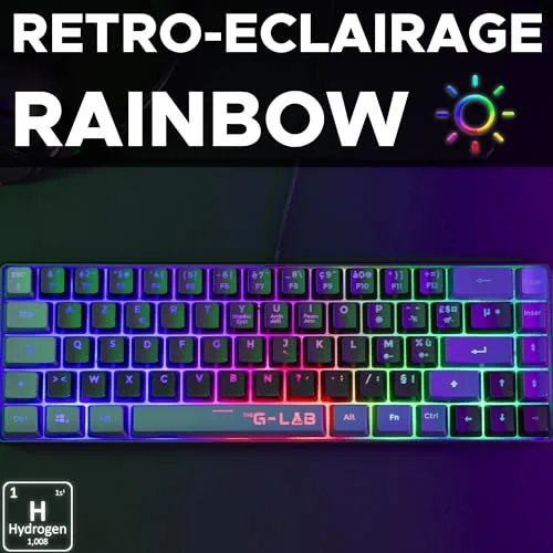 The G-Lab Keyz Hydrogen 60% Semi-mécanique Filaire AZERTY Noir - vue 3