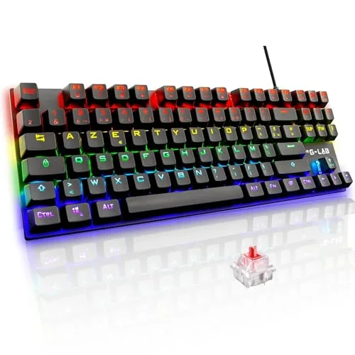 The G-Lab Keyz Mercury TKL Mécanique Switch Rouge AZERTY