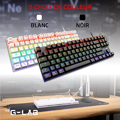 The G-Lab Keyz Mercury TKL Mécanique Switch Rouge AZERTY - vue 2
